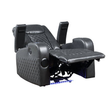 Load image into Gallery viewer, Alair - Leather Aire Power Motion Recliner With Bluetooth, Wireless Charger Cupholder - Dark Gray
