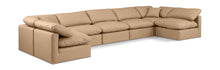 Load image into Gallery viewer, Indulge - Faux Leather 7 Piece Modular U-Shaped Sectional - Tan
