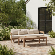 Load image into Gallery viewer, Newport - Water Resistant Fabric 86.75" Upholstered Outdoor Patio Sofa
