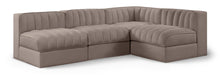 Load image into Gallery viewer, Rummi - Armless Velvet Performance Fabric Upholstered 4 Piece Modular Sectional
