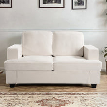 Load image into Gallery viewer, Modern Loveseat, Comfortable 2 Seater Couch With Deep Seating, Loose Back Cushions, Wide Arms

