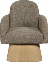 Load image into Gallery viewer, Marlowe - Linen Textured Fabric Upholstered Swivel Accent Chair - Stained Natural
