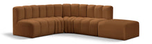 Load image into Gallery viewer, Arc - Velvet 5 Piece Corner Modular Sofa - Saddle
