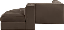 Load image into Gallery viewer, Rummi - Rounded Velvet Performance Fabric Upholstered 5 Piece Modular Sectional
