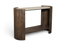 Load image into Gallery viewer, Solstice - Travertine And Mango Wood Table
