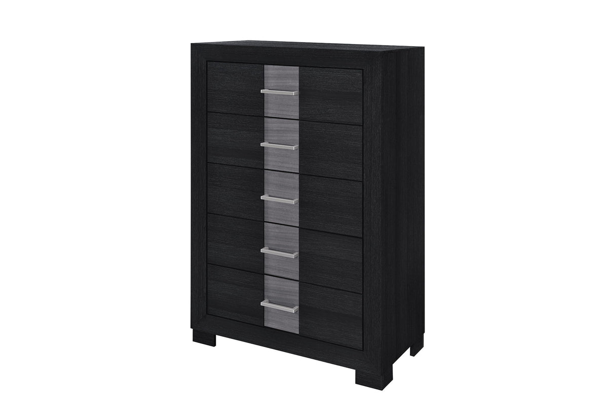 Optimus - 5 Piece Queen Bedroom Set - Black