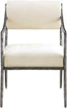 Load image into Gallery viewer, Bastille - Upholstered Dining Arm Chair (Set of 2) - Silver Frame
