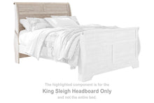 Load image into Gallery viewer, Willowton - King Sleigh Headboard - Whitewash
