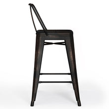 Load image into Gallery viewer, Rayne - Curved Back Metal Stool (Set of 2)
