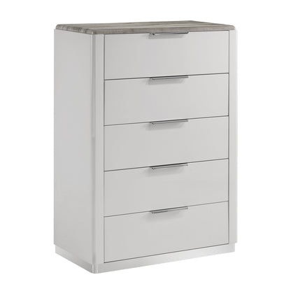 Jazz - 5 Drawer Chest - White