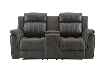 U8517 - 3 Piece Living Room Set (Reclining Sofa / Console Reclining Loveseat / Glider Recliner) - Gray
