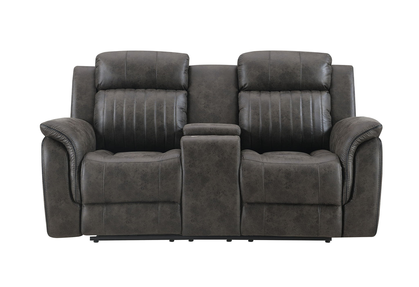U8517 - Reclining Sofa / Console Reclining Loveseat - Gray