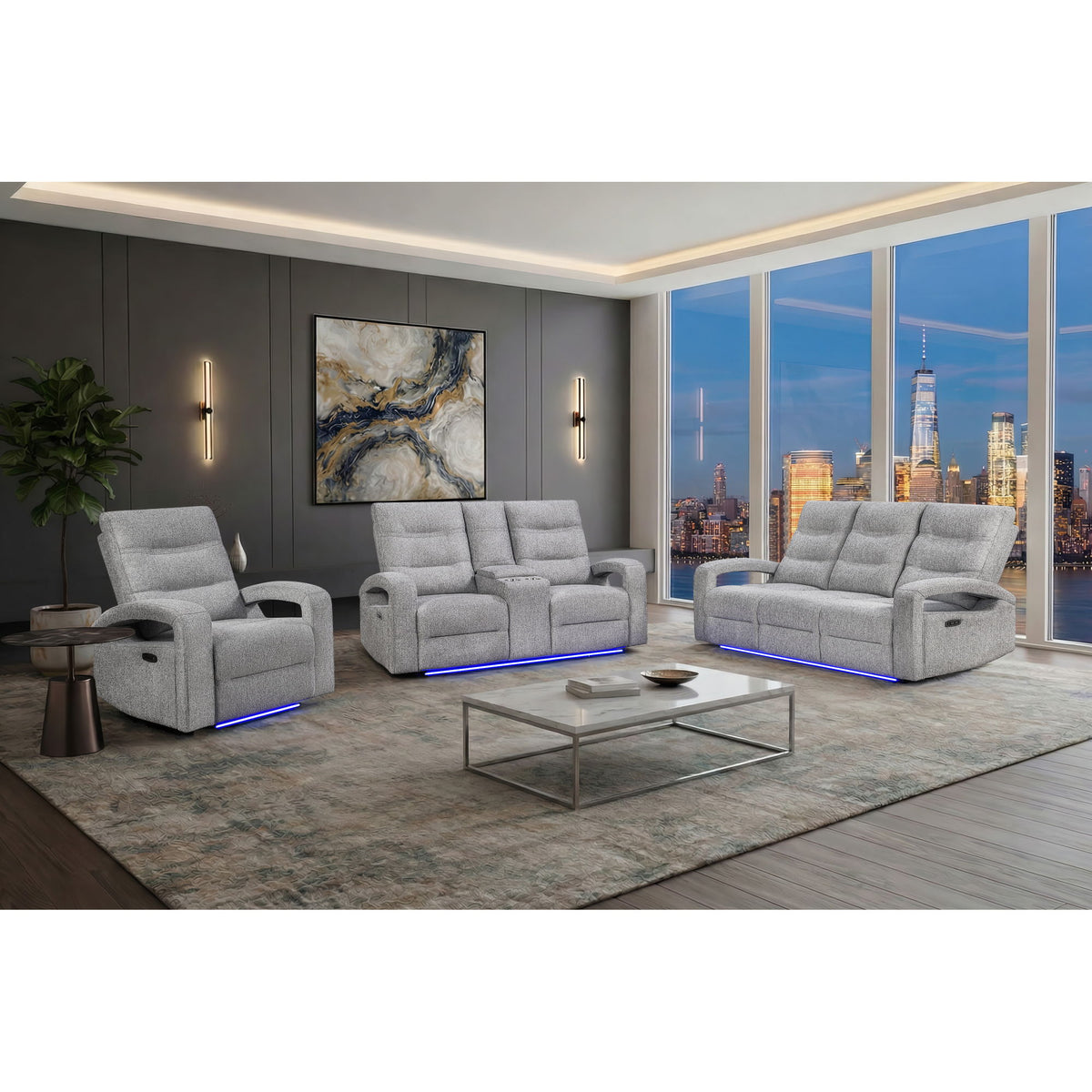 Isolde - Power Reclining Set With LED Lighting