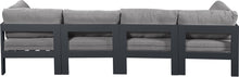 Load image into Gallery viewer, Nizuc - Outdoor Patio 4 Seat Modular Sofa With Gray Frame
