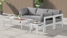 Load image into Gallery viewer, Nizuc - Outdoor Patio 4 Piece Modular Sectional With White Frame
