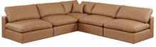 Load image into Gallery viewer, Comfy - 5 Piece Faux Leather Modular Corner Armless Sectional
