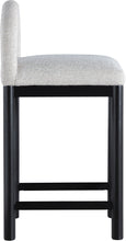 Load image into Gallery viewer, Conrad - Linen Counter Stool With Black Legs
