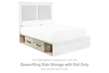 Load image into Gallery viewer, Cambeck - Q/K Side Storage w/Rail - Whitewash
