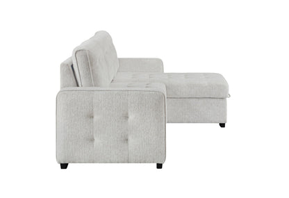 U0707 - Reversible Sofa Bed With Drop Down Table And USB - Beige