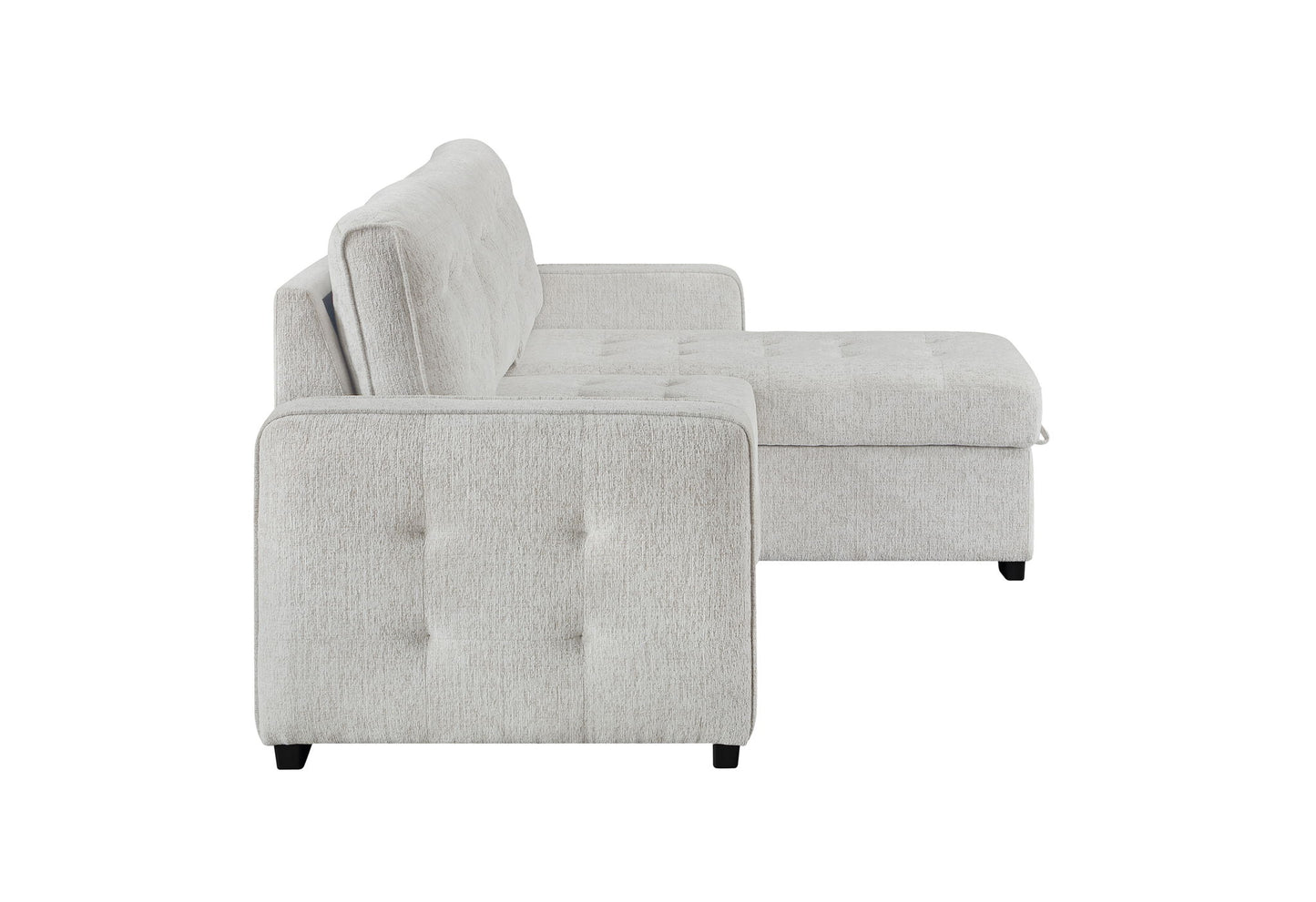 U0707 - Reversible Sofa Bed Chaise With Storage - Beige