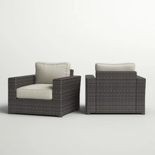 Load image into Gallery viewer, Outdoor Armchairs With Cushions (Set of 2) - Espresso / Gray
