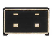 Load image into Gallery viewer, Blake - 4 Piece Full Bedroom Set (Bed With Lamps, Dresser, Mirror, Nightstand) - Black / Gold
