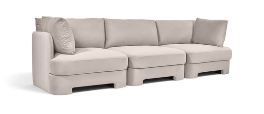 Hammond - Velvet Performance Fabric Upholstered 3 Piece Sofa - Ego Home Furniture