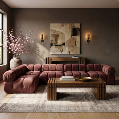 Orin - Velvet 5 Piece Modular Sectional