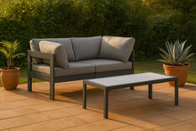 Load image into Gallery viewer, Nizuc - Outdoor Patio 2 Seat Modular Sofa With Gray Frame
