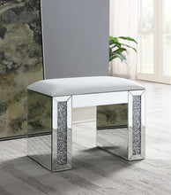 Load image into Gallery viewer, G-320 - Glamour Vanity Stool - Pearl Silver
