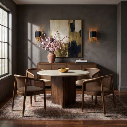 Sylvan - Vegan Leather Dining Chair (Set of 2) - Brown Frame
