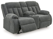 Load image into Gallery viewer, Observation - Double Reclining Power Loveseat With Console - Steel
