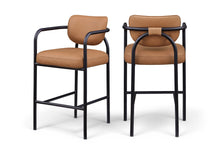 Load image into Gallery viewer, Serava - Vegan Leather Upholstered Bar Stool
