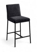 Load image into Gallery viewer, Reeves - Chenille Fabric Upholstered Counter Stool (Set of 2) - Black Base
