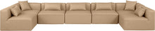Load image into Gallery viewer, Cube - 7 Piece Modular U-Shaped Sectional - Tan
