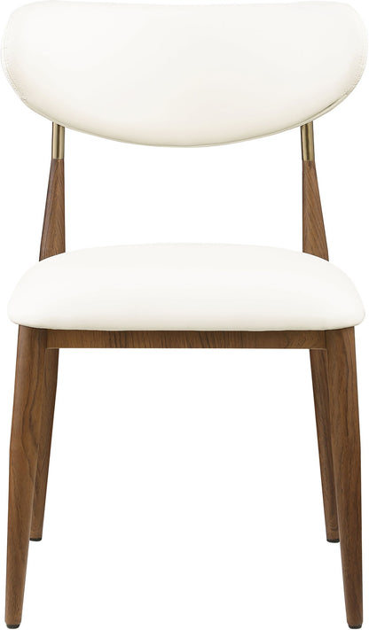 Ronda - Vegan Leather Upholstered Dining Side Chair - Walnut Legs