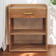 Load image into Gallery viewer, Larissa - T Bar Open Bedside Table - Oak
