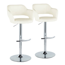 Load image into Gallery viewer, Margarite - Contemporary Ajustable Barstool With Swivel With Rounded T Footrest (Set of 2)
