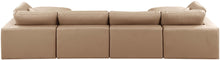 Load image into Gallery viewer, Comfy - 6 Piece Faux Leather Modular Double Chaise Sectional - Tan
