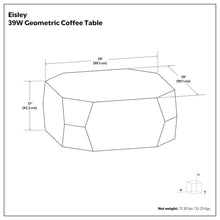 Load image into Gallery viewer, Eisley - Coffee Table With Geometric Design, - Walnut
