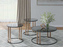 Load image into Gallery viewer, Hannerly - Occasional Table Set (Set of 3) - Black / Gold Finish
