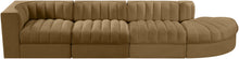 Load image into Gallery viewer, Rummi - Velvet Performance Fabric Upholstered 4 Piece Modular Sectional With Reverse Corner Chair
