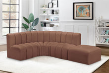 Load image into Gallery viewer, Arc - Faux Leather 5 Piece Corner Modular Sofa
