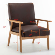 Load image into Gallery viewer, Wide Arm Chair - Light Brown
