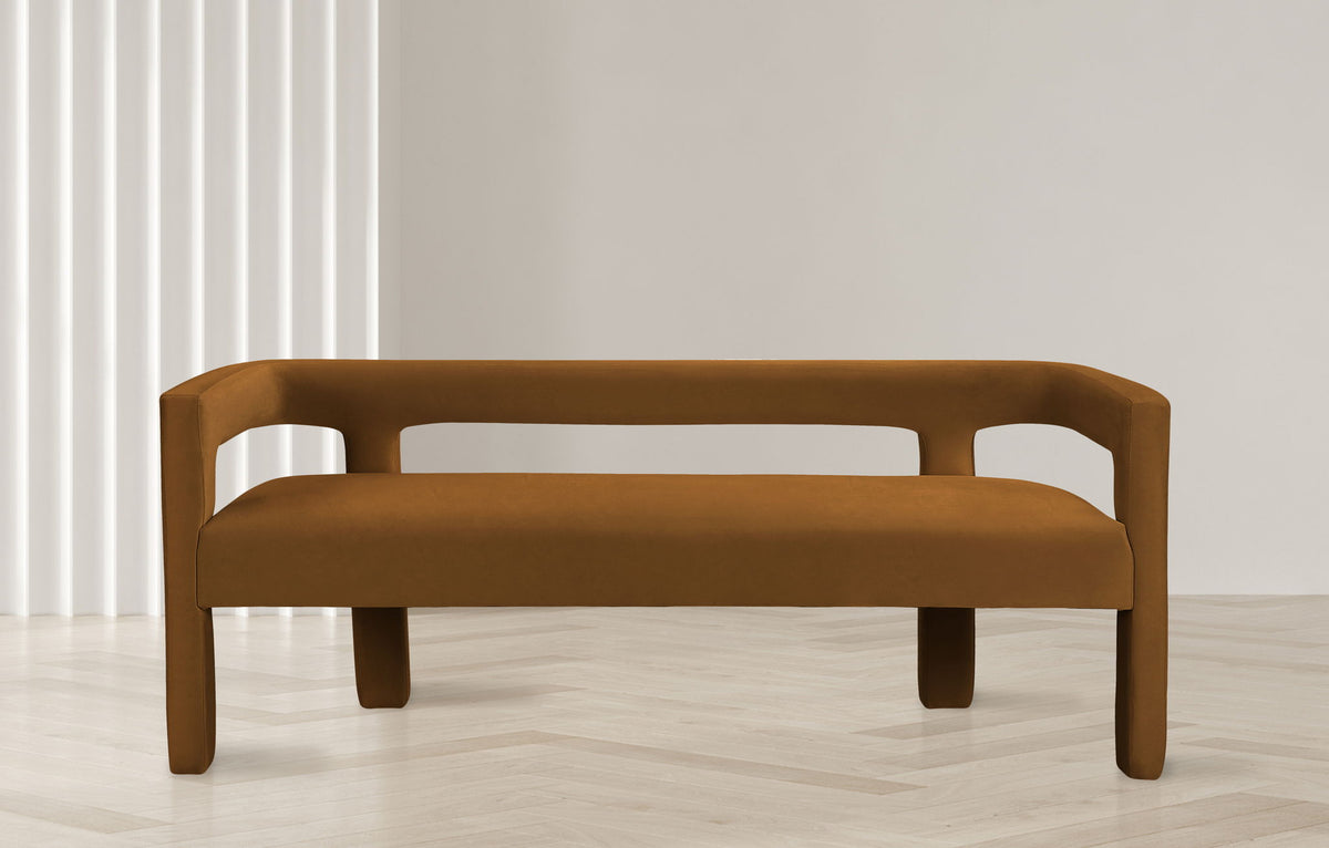Athena - Velvet Bench - Saddle