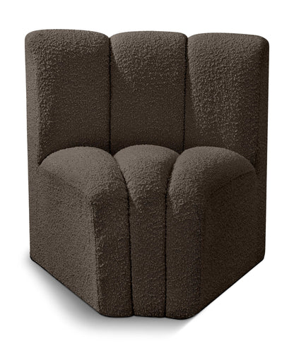 Arc - Boucle Fabric Curved Corner Chair