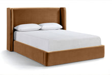 Load image into Gallery viewer, Kendall - Velvet Upholstered Bed - Saddle
