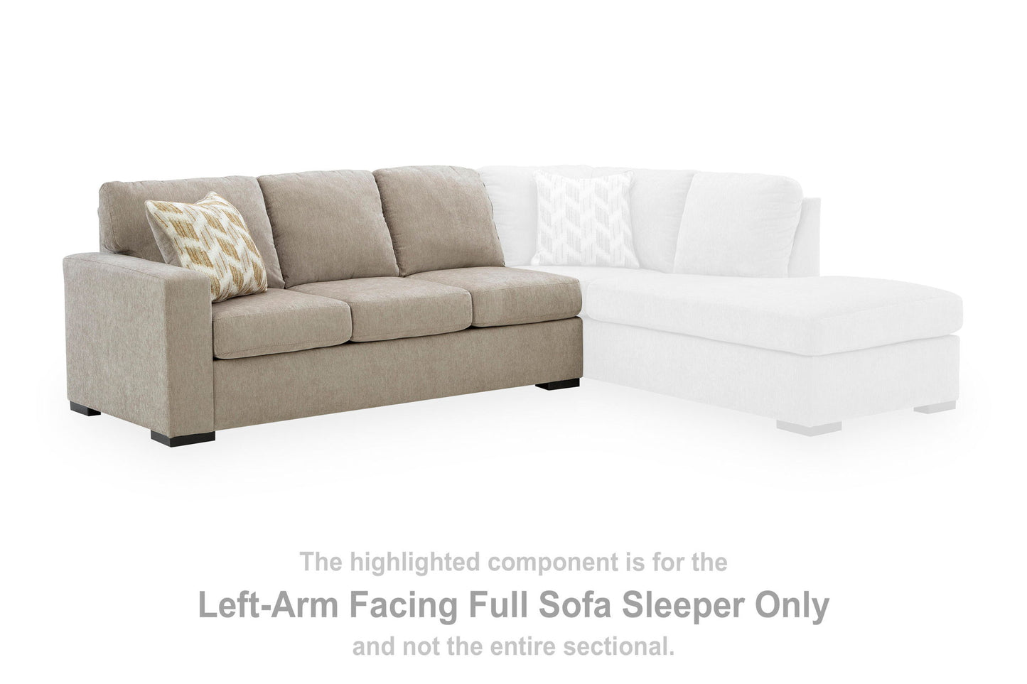 Bridgepoint - LAF Full Sofa Sleeper - Stone