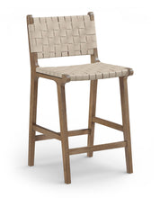 Load image into Gallery viewer, Entwine - Vegan Leather Upholstered Counter Stool - Painted Brown
