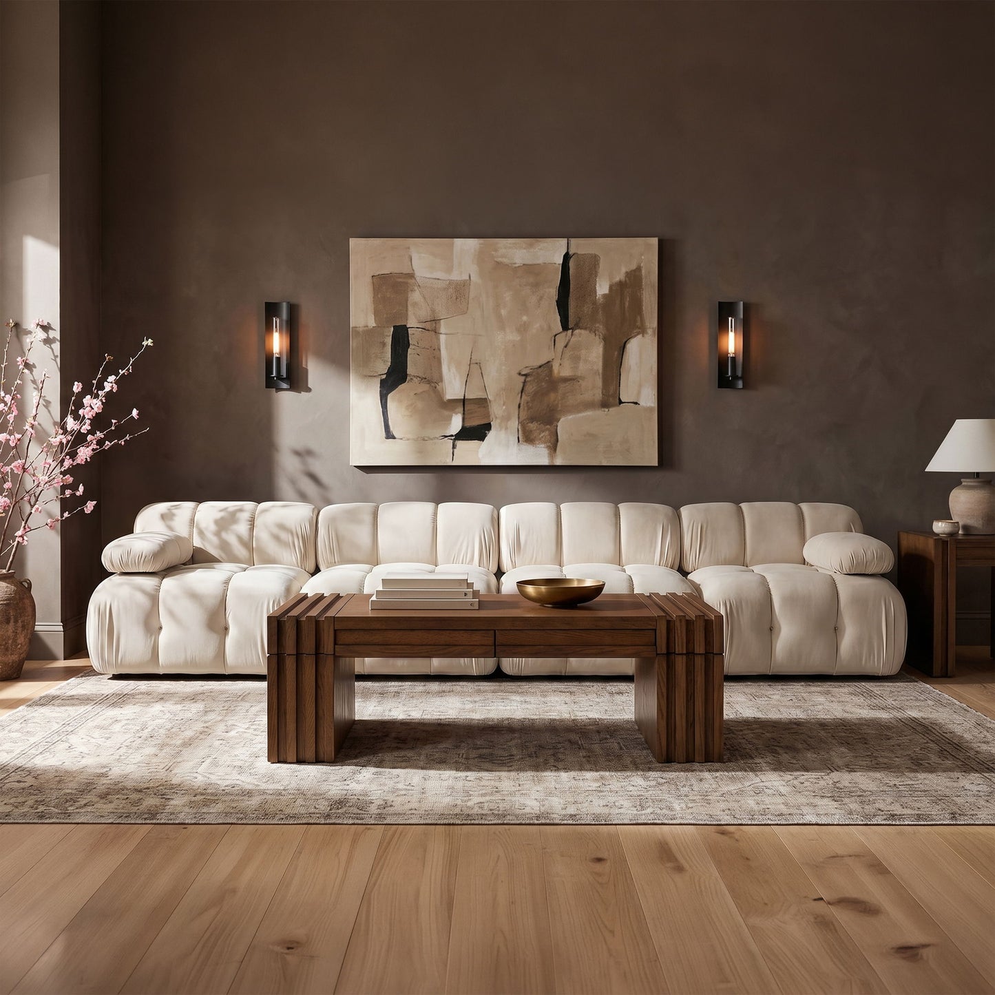 Orin - Velvet 4 Piece Modular Sofa